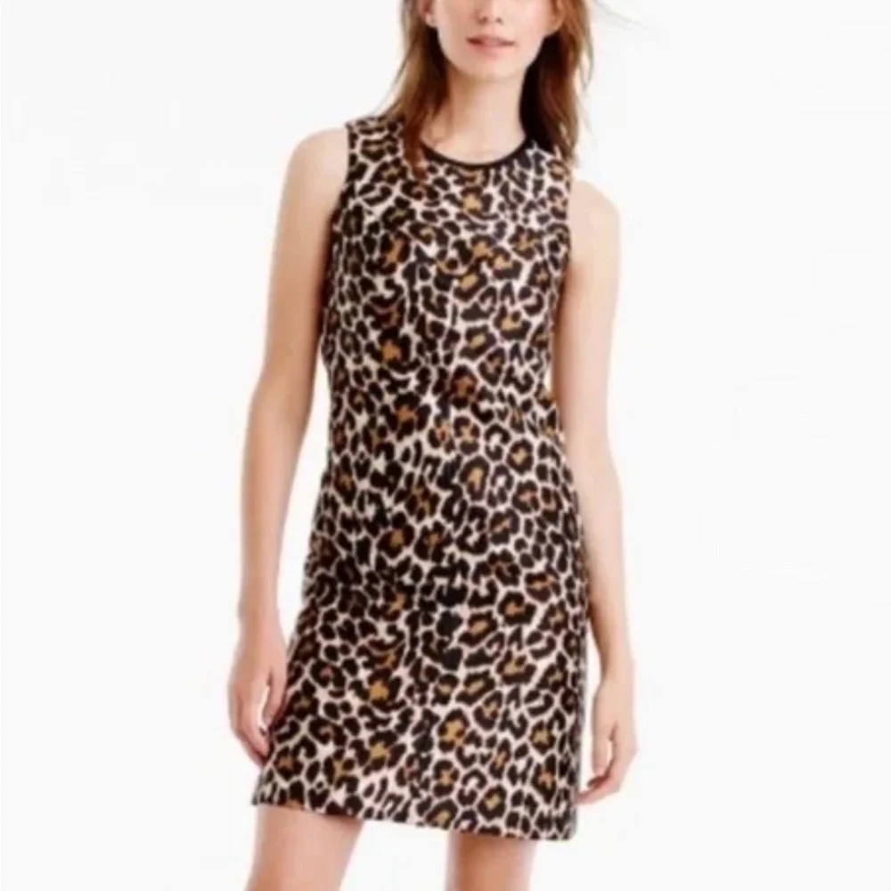 J. Crew Leopard Print Mini Dress - Picture 2 of 9